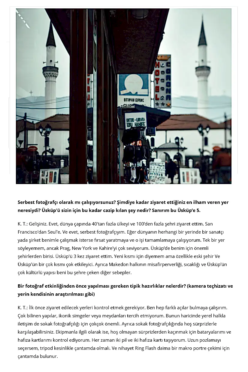Nomads Dergisi Röportaj - Kıvanç Türkalp Fotoğrafçılık
