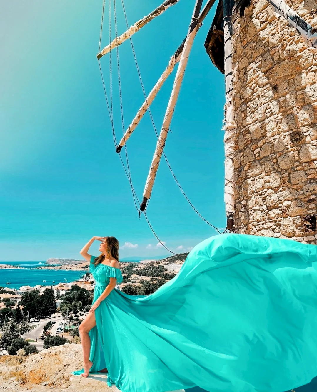 Alacati Flying Dress Photo Shooting